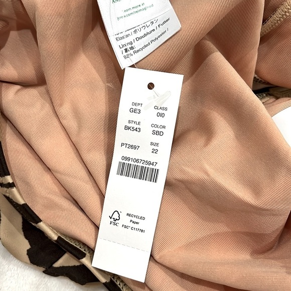 J. Crew Zebra Print Front Twist One Piece Swimsuit Plus Size 24 NWT - Picture 7 of 12